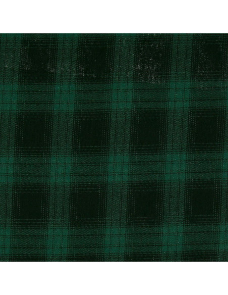 Tessuto flanella tartan scozzese - Verde e nero