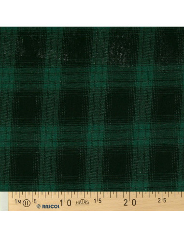 Tessuto flanella tartan scozzese - Verde e nero
