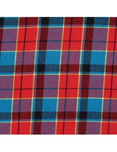 Tessuto flanella tartan scozzese - Rosso, blu e giallo 2