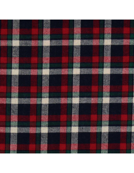 Tessuto flanella tartan scozzese - Rosso, blu e verde