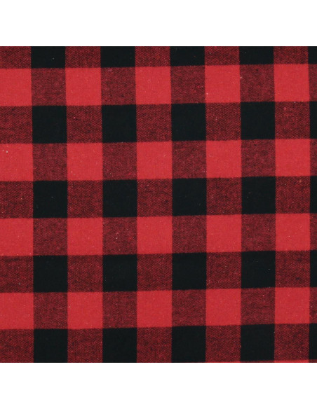 Tessuto flanella tartan scozzese - Rosso e nero