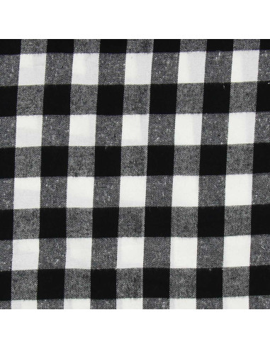 Tessuto flanella tartan scozzese - Nero e bianco