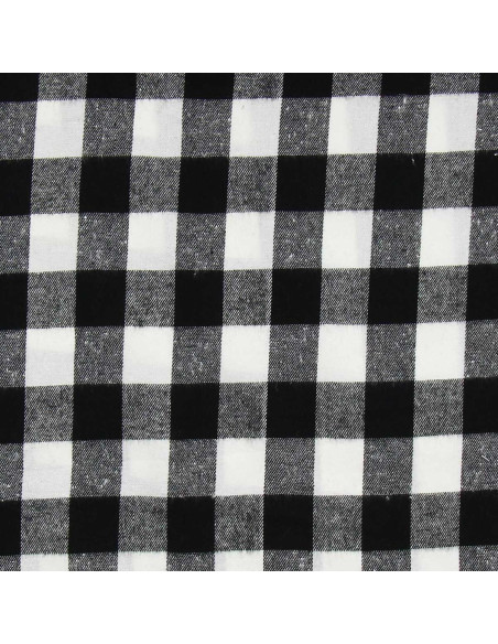 Tessuto flanella tartan scozzese - Nero e bianco