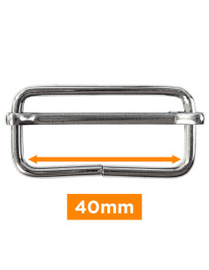 Fibbia scorrevole - Argento 40 mm