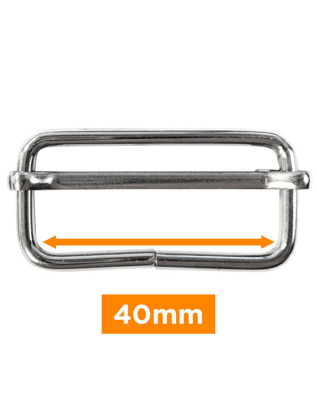 Fibbia scorrevole - Argento 40 mm