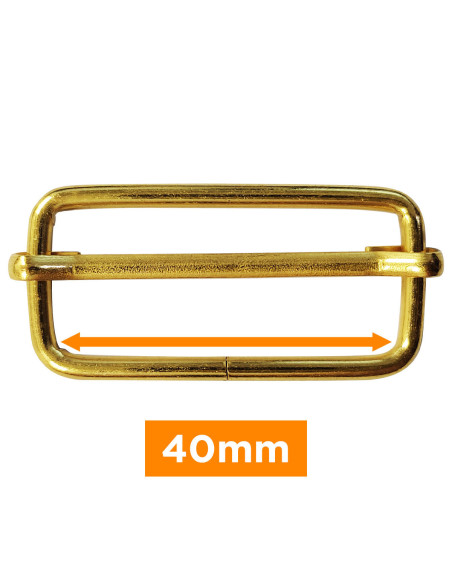 Fibbia scorrevole - Oro 40 mm