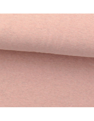 Tessuto jersey sottile mélange - Rosa