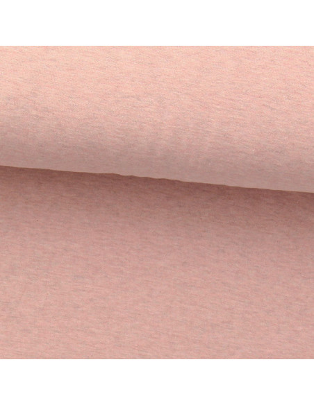 Tessuto jersey sottile mélange - Rosa