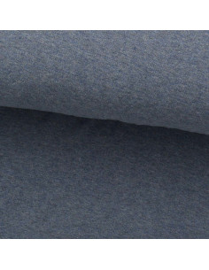 Tessuto jersey fine mélange - Blu