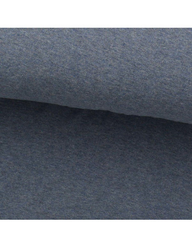 Tessuto jersey fine mélange - Blu