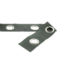Fascia con occhielli argento opaco - Kaki