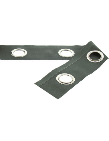 Fascia con occhielli argento opaco - Kaki