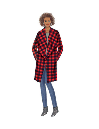 Modello di giacca, cappotto e indumento avvolgente - Butterick 6250