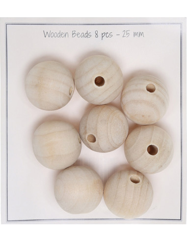 Perles en bois pour hochets, attache tétine bébé