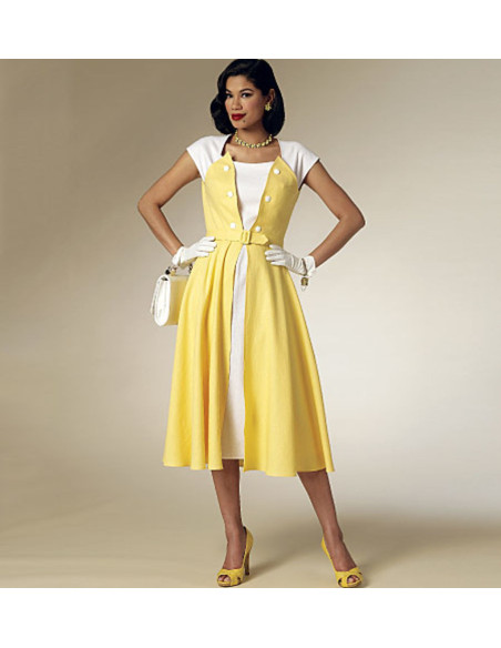 Modello di abito e cintura - Butterick 6211