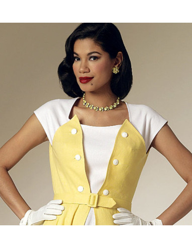 Modello di abito e cintura - Butterick 6211