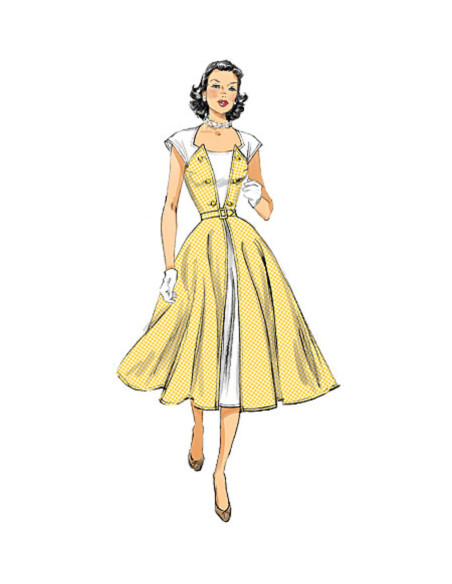 Modello di abito e cintura - Butterick 6211