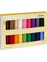 Set di 18 fili da ricamo Mettler Polysheen 200m