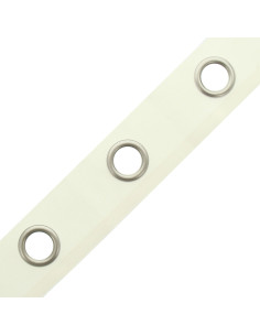 Fascia con occhielli argento opaco - Bianco sporco 2
