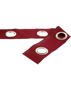 Fascia con occhielli argento opaco - Rosso cardinale