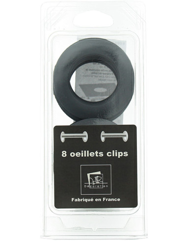 Set di 8 occhielli per tende Ø44 mm - Opachi - Grigio