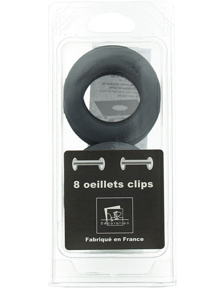 Set di 8 occhielli per tende Ø44 mm - Opachi - Grigio