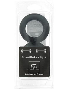 Confezione da 8 occhielli per tende Ø44 mm - Opachi - Nero 2