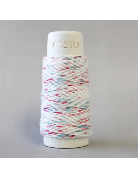 Fil sashiko moucheté hidamari Lecien Cosmo 30 m