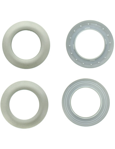 Confezione da 8 anelli per tende Ø44 mm - Satinati - Argento chiaro