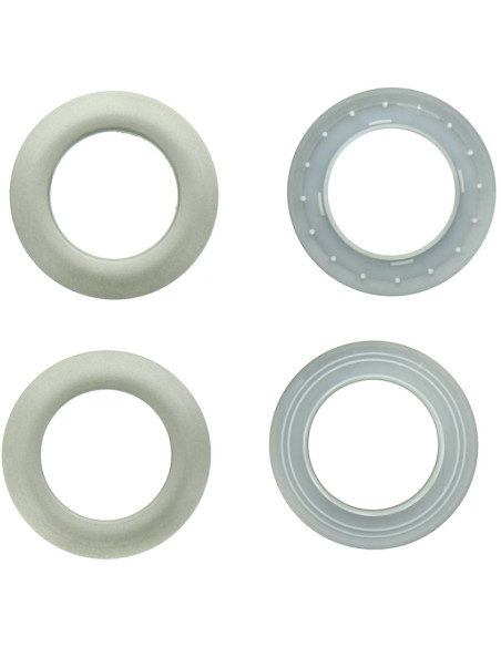 Confezione da 8 anelli per tende Ø44 mm - Satinati - Argento chiaro