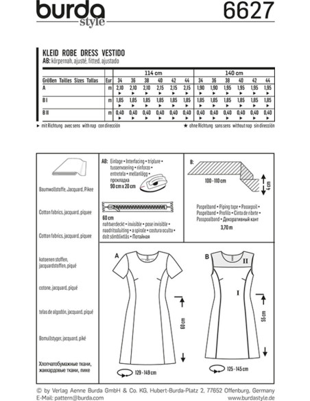 Modello di abito - Burda 6627