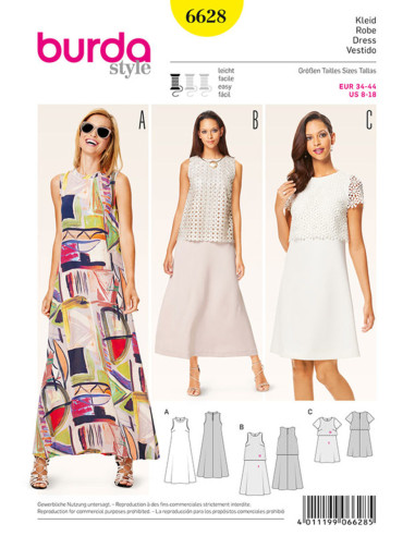 Modello di abito - Burda 6628