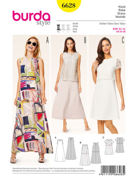 Modello di abito - Burda 6628