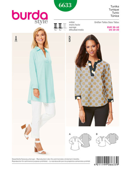 Modello di tunica - Burda 6633