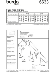 Modello di tunica - Burda 6633 2