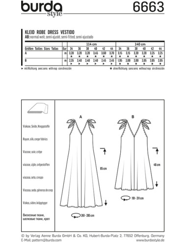 Modello di abito - Burda 6663