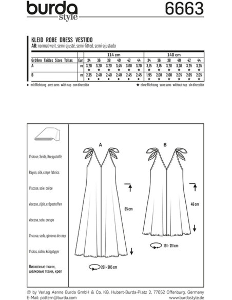 Modello di abito - Burda 6663