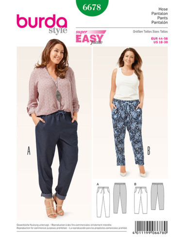 Modello di pantaloni - Burda 6678