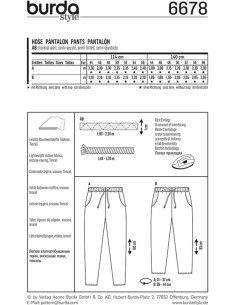 Modello di pantaloni - Burda 6678 2
