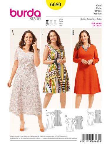 Modello di abito - Burda 6680