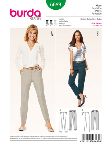 Modello di pantaloni - Burda 6689