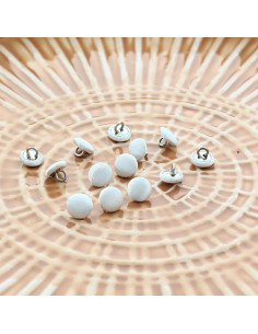 Bottone satinato con gambo per matrimonio - Bianco 2