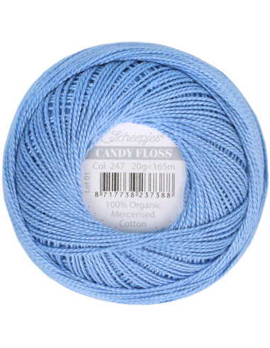 Gomitolo di cotone perlato Scheepjes Candy Floss