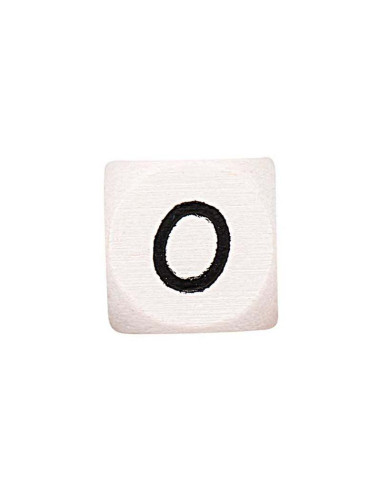Perla lettera cubo alfabeto in legno bianco