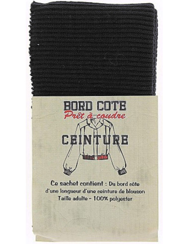 Fondo del giubbotto a coste - Nero