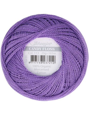 Gomitolo di cotone perlato Scheepjes Candy Floss