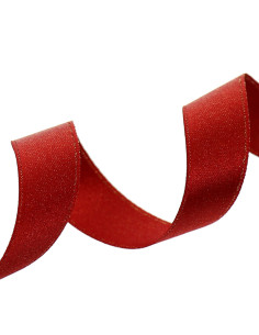 Nastro satinato lurex - Rosso