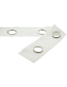 Fascia con occhielli argento opaco - Bianco