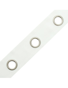 Fascia con occhielli argento opaco - Bianco 2