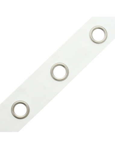 Fascia con occhielli argento opaco - Bianco